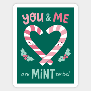 Mint To Be Christmas Candy Canes Sticker